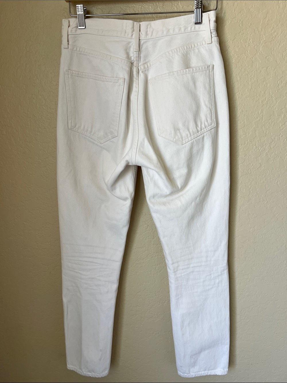 AGOLDE remy off white slim straight high rise jeans 26 - Picture 5 of 8